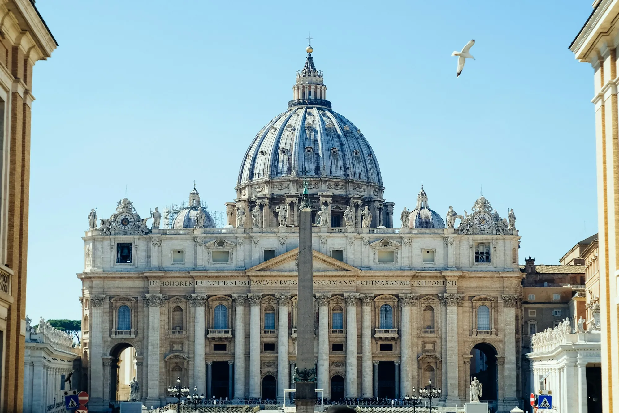 St Peter's Basilica and the obelisk in front of it